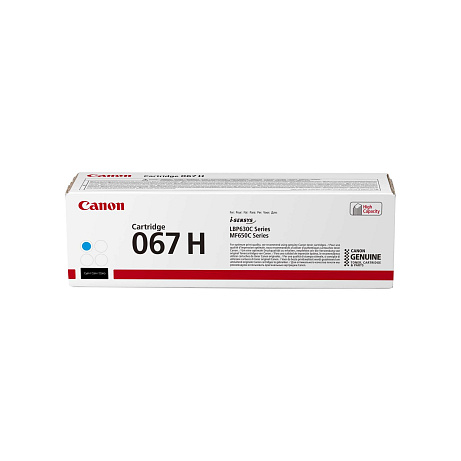 BAZAR - Canon TONER 067H azurová i-SENSYS LBP631Cw, LBP633Cdw, MF651Cw, MF655Cdw, MF657Cdw (2350 str.) - Poškozený obal