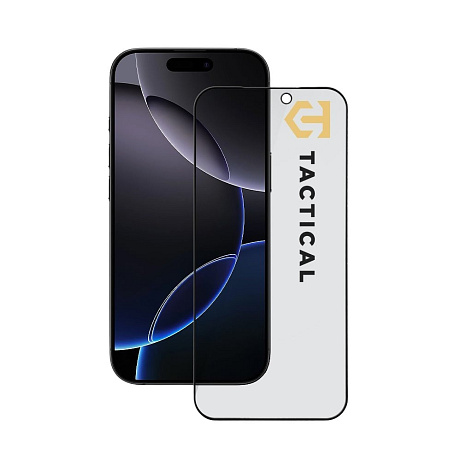 Tactical Glass Shield Privacy Stealth 5D sklo pro Apple iPhone 18 Pro Max Black
