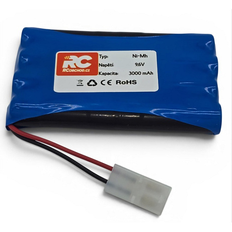 Akumulátor Ni-MH 9.6V 3000 mAh konektor velká Tamiya
