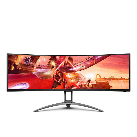 AOC MT VA LCD WLED 48.8" AG493UCX2 - VA panel, 165Hz, 5120x1440, 3xHDMI,DP, USB-C, USB 3.1, repro, nast. vyska, zakriven