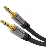 PremiumCord HQ stíněný kabel stereo Jack 3.5mm - Jack 3.5mm M/M 5m