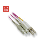 LYNX duplexní patch kabel MM, OM4, LC/SC, 50/125µm, 1m