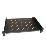 XtendLan 19" police s perforací 2U/280mm, nosnost 45kg, černá