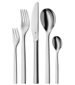 WMF Atria sada příborů, 12x lžíce, 12x vidlička, 12x nůž, 12x lžička, 12x dezertní vidlička, (60 kusů), nerezová ocel
