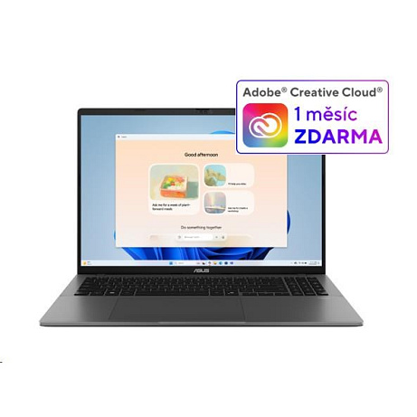 ASUS NTB Vivobook S16 (S3607VA-RP107W), Core 5 210H, 16" 1920x1200, 16GB, 512GB SSD, UHD, W11 Home, Matte Gray
