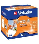 VERBATIM DVD-R (10-pack)Printable/16x/4.7GB/Jewel
