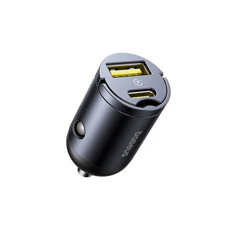 Baseus Tiny Star Mini Nabíječka do Auta USB-A/USB-C 30W Cosmic Black