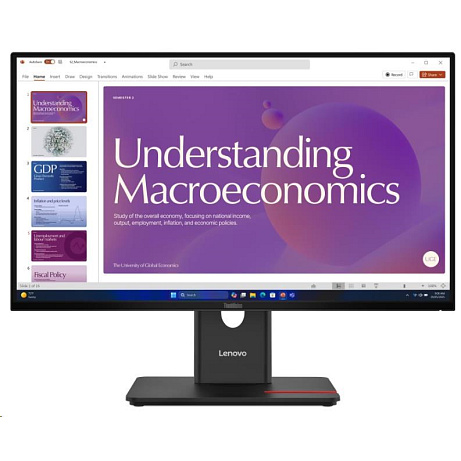 LENOVO LCD T24D-40 - 23.8",IPS,16:9,1920x1080,120Hz,250cd/m2,1500:1,4ms,USB-C(96W PD),HDMI,DP,DPout,DC,USBHub,RJ45,Pivot