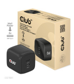 Club3D cestovní nabíječka PPS 45W GAN technologie, Dual port USB Type-C, Power Delivery(PD) 3.0 Support