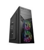 EUROCASE skříň ML N6-560B, ATX, 2x USB-A, 1x USB-C, 2x 120mm ARGB Fan, černá