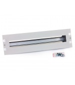 19" instalační panel s DIN lištou 3U šedá