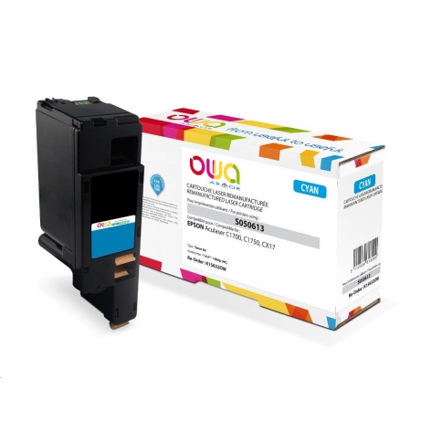 OWA Armor toner pro EPSON AL C1700, C1750, CX17, 1400 Stran, C13S050613, modrá/cyan