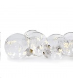 Solight sada LED vánočních koulí s hvězdami, vel. 8cm, 6ks, 30LED,časovač, tester, 3xAA