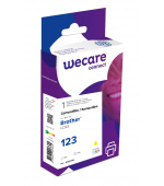 WECARE ARMOR ink kompatibilní s BROTHER LC-123Y, žlutá/yellow