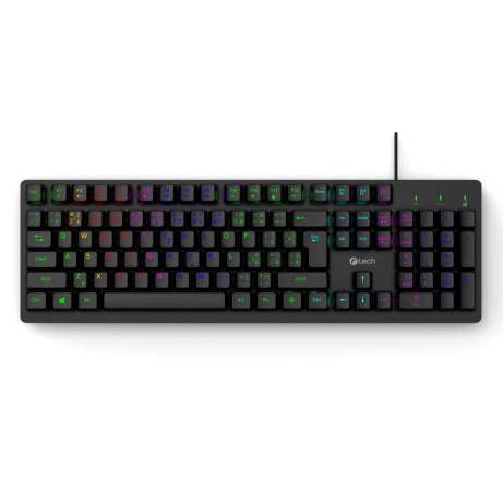 C-TECH Klávesnice Riven, Drátová USB, černá