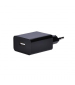 Solight USB nabíjecí adaptér, 1x USB, 2400mA, AC 230V, černý