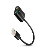 AXAGON ADA-12, USB 2.0 - externí zvuková karta, 48kHz/16-bit stereo, kovová, kabel USB-A 15 cm