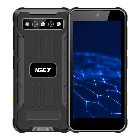 iGET T mini 6 + 128 Black - odolný mobilní telefon