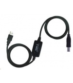 PREMIUMCORD USB 2.0 repeater a propojovací kabel A/M-B/M 10m