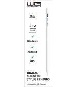 WG - Univerzální pero WG Stylus Pro s magnetickým uchycením, bílá