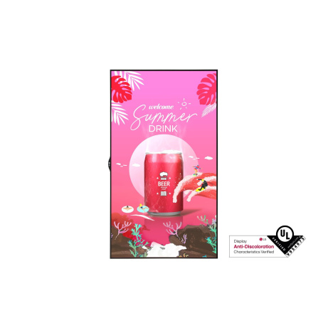 LG 55" Signage 55XS4P-B –Window Facing, FHD, 4000nit, 24/7, 3% haze, webOS 6.0, M+, EMC B,