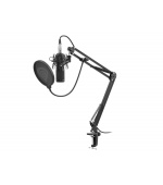 Streamovací mikrofon Genesis Radium 300,XLR, kardioidní polarizace, ohybné rameno, pop-filter