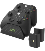 VENOM VS2881 Xbox Series S/X & One Black Twin Docking Station + 2 batteries
