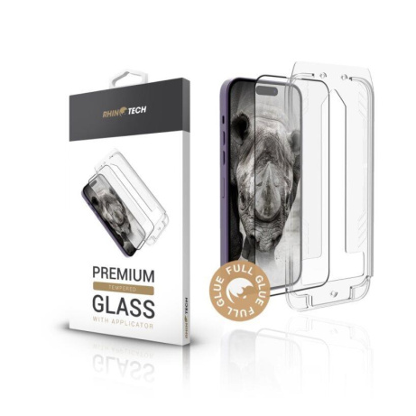 RhinoTech Tvrzené ochranné 2.5D sklo s aplikátorem pro Apple iPhone 15 Pro Max