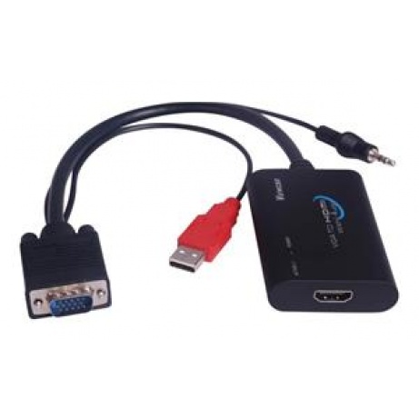 PremiumCord konvertor VGA+audio na HDMI