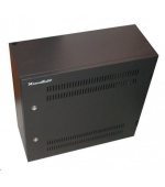 XtendLan 19" nástěnný vertikální rozvaděč 2U+4U 540x200, perforované dveře, 2x zámek, černý