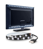 Solight LED pásek pro TV, 100cm, USB, vypínač, studená bílá