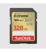 SanDisk SDXC karta 128GB Extreme (180 MB/s Class 10, UHS-I U3 V30)