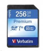 VERBATIM SDXC karta 256GB Class 10, UHS-1 (R:80/W:10 MB/s)