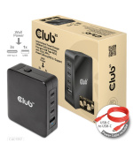 Club3D cestovní nabíječka 140W GaN technologie, 3xUSB-C, 1xUSB-A, PPS + PD 3.1 Support