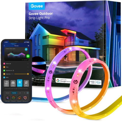 Govee Outdoor Pro SMART RGBICWW LED pásek 10m - venkovní