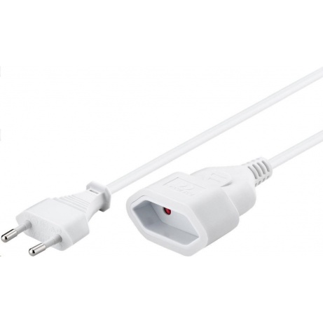 PREMIUMCORD Kabel síťový 230V, prodlužovací dvojvidlice, 2m
