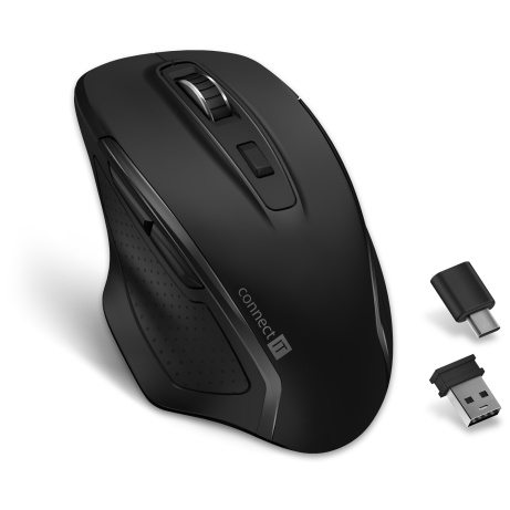 CONNECT IT Dual SmartSwitch bezdrátová myš, ČERNÁ