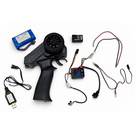 Kompletní set elektroniky MN-88K pro RC crawlery- ovladač, regulátor, přijímač, aku, nabíječka a LED osvětlení