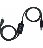 PremiumCord USB 2.0 repeater a propojovací kabel A/M-B/M 15m