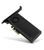 AXAGON PCEM2-DC, PCIe x4 - M.2 NVMe M-key + SATA B-key slot adaptér, chladič, LP
