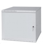 LEXI-Net 19" nástěnný rozvaděč Basic 9U 525x450, plechové dveře, bez zad, rozložený, šedý