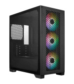 Cooler Master case Elite 301, mATX, Průhledná bočnice, 3x 120mm ARGB Fan, Černá