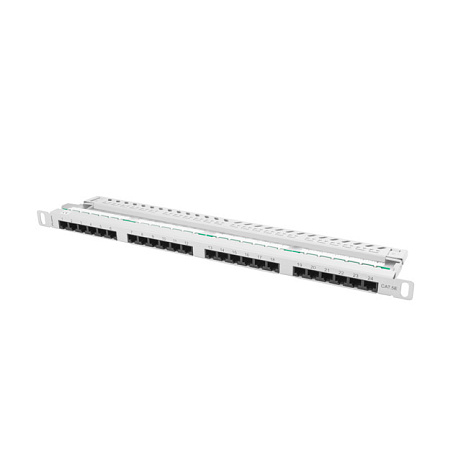 PATCH PANEL 48 PORTŮ 1U 19" CAT.5E UTP ŠEDÝ LANBERG