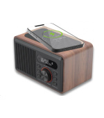CARNEO W100 Rádio DAB+, FM, BT, Wireless charging, wood