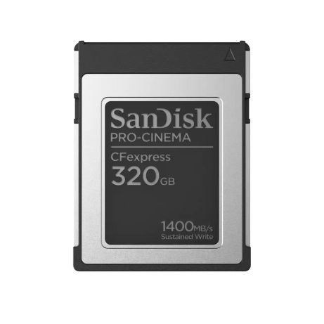 SanDisk CFexpress karta 320GB PRO-CINEMA Typ B (R:1700/W:1500 MB/s) NVMe