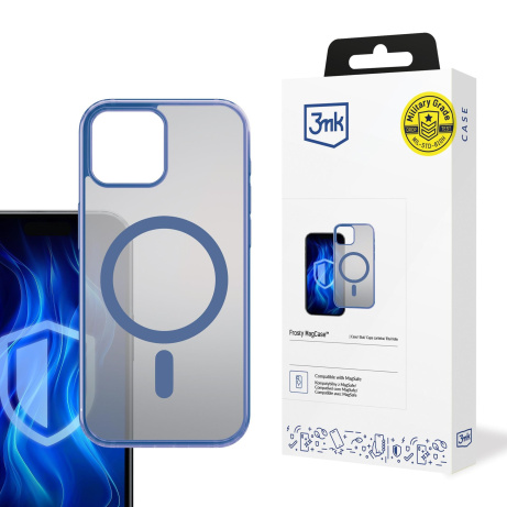 3mk ochranný kryt Frosty MagCase Blue pro Apple iPhone 13