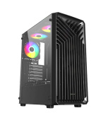 VeinX case OD15A-BK, ATX, Průhledná bočnice, Černá, bez ventilátorů