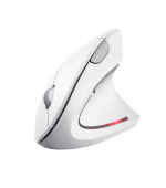 TRUST vertikální myš Verto bezdrátová ergonomická myš, USB, bílá