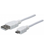 MANHATTAN Kabel propojovací USB 2.0 A Male / Micro-B Male, 1.8m, bílý