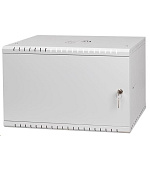LEXI-Net 19" nástěnný rozvaděč Basic 6U 520x350, plechové dveře, bez zad, rozložený, šedý
